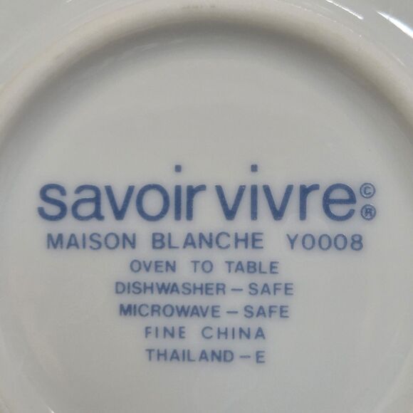 Savoir Vivre Maison Blanche Tea Coffee Pot White Octagon Shape Never Used - Picture 8 of 9